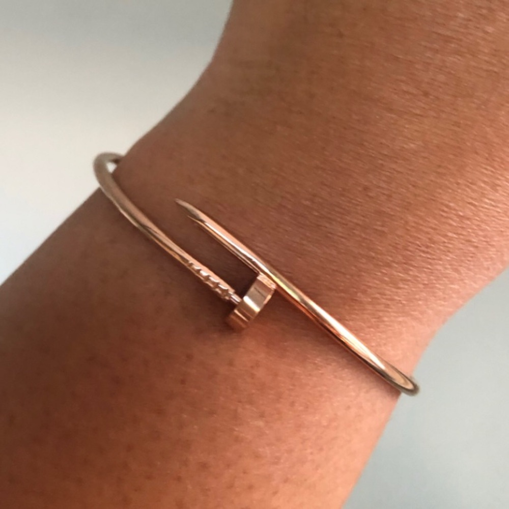 Rose Gold Small Model Nail Bracelet